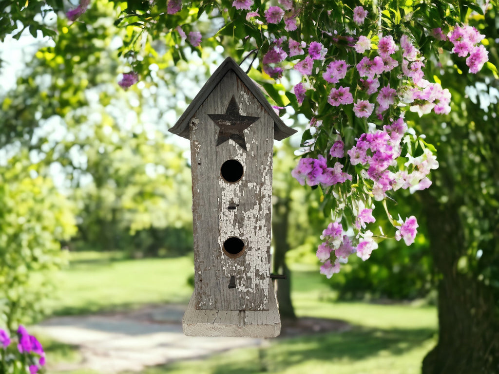 Primitive Wooden Handmade Birdhouse for Indoor/Outdoor Decor/ The Townhome