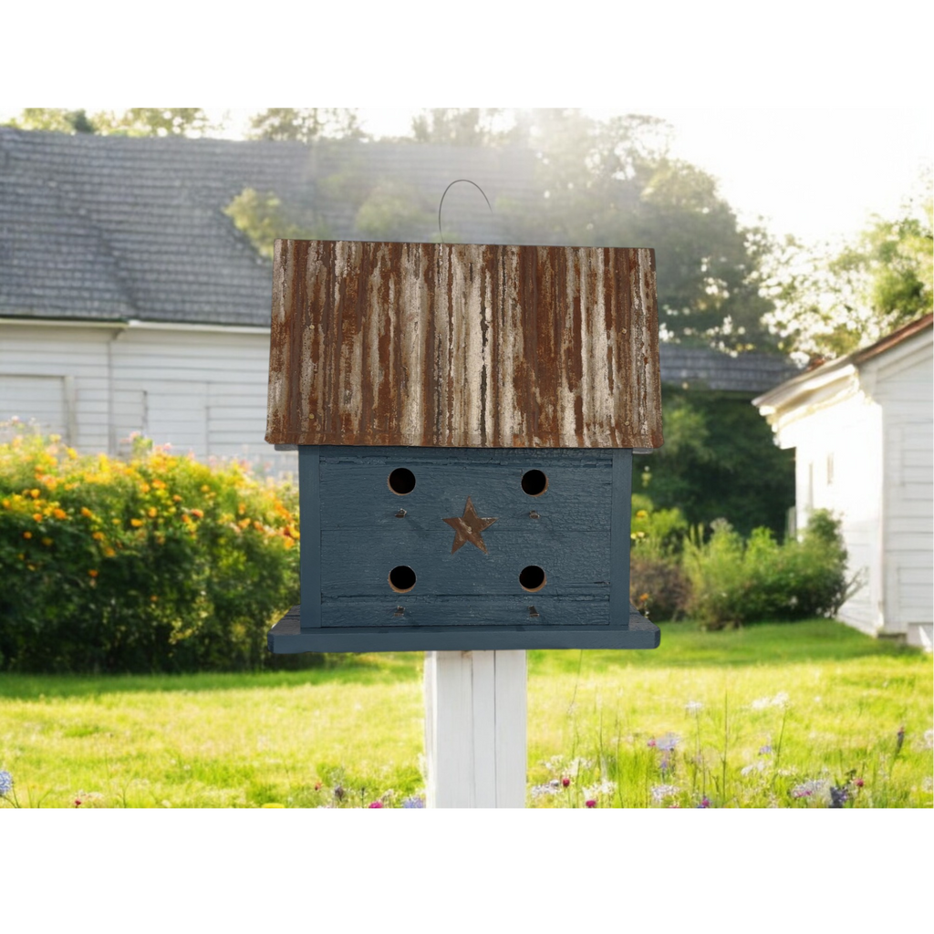 Rustic Primitive Wooden Handmade Birdhouse for Outdoors/ The Cloister