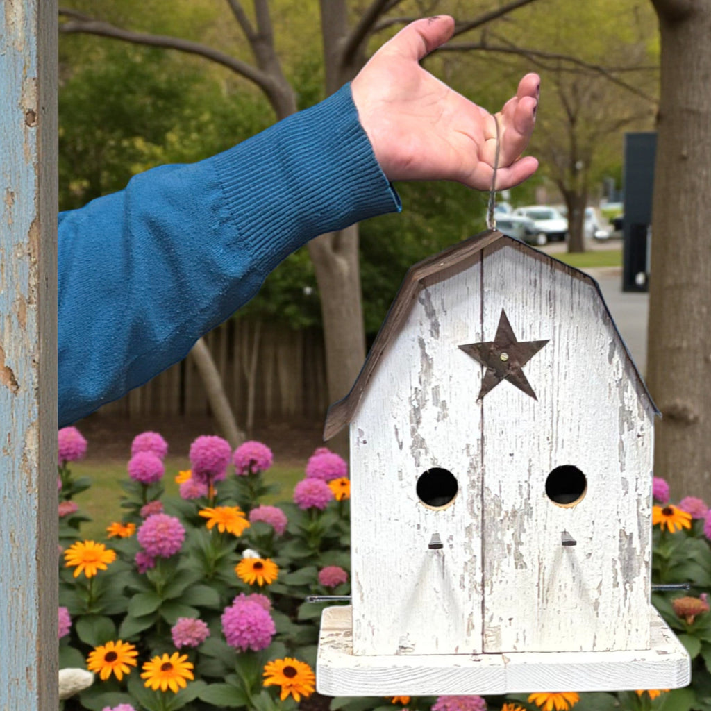 Rustic Farmhouse Style Handmade Wooden Birdhouse for Outdoor/Indoor Decor/ The Dairy Barn