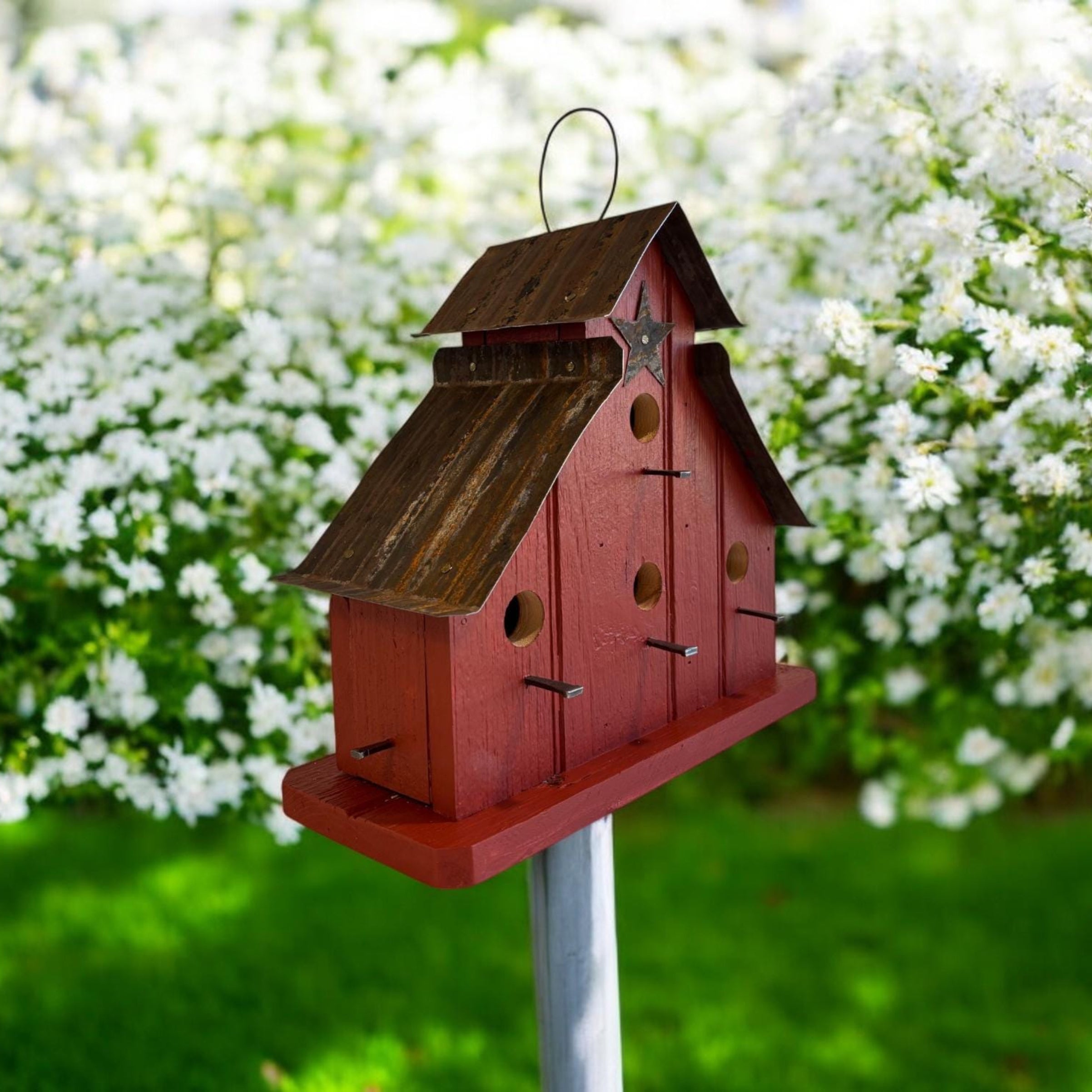4-Room Wren Birdhouse | Handmade Reclaimed Barn Wood | Rustic Farmhouse Decor | The Signature Farmhouse