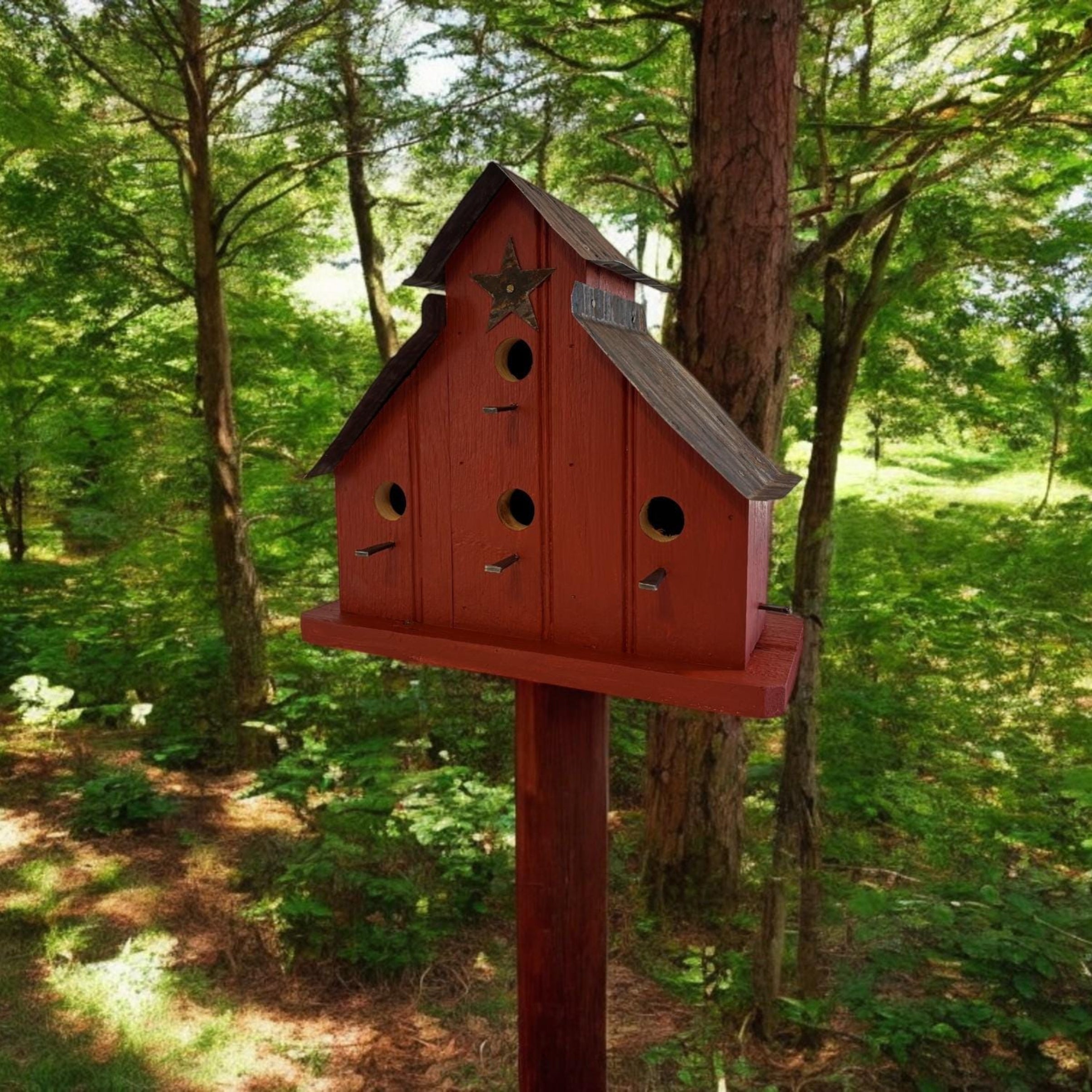 4-Room Wren Birdhouse | Handmade Reclaimed Barn Wood | Rustic Farmhouse Decor | The Signature Farmhouse