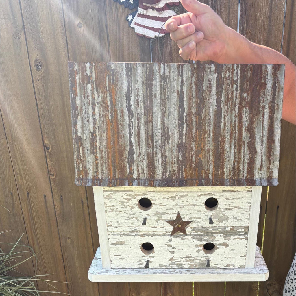 Rustic Primitive Wooden Handmade Birdhouse for Outdoors/ The Cloister