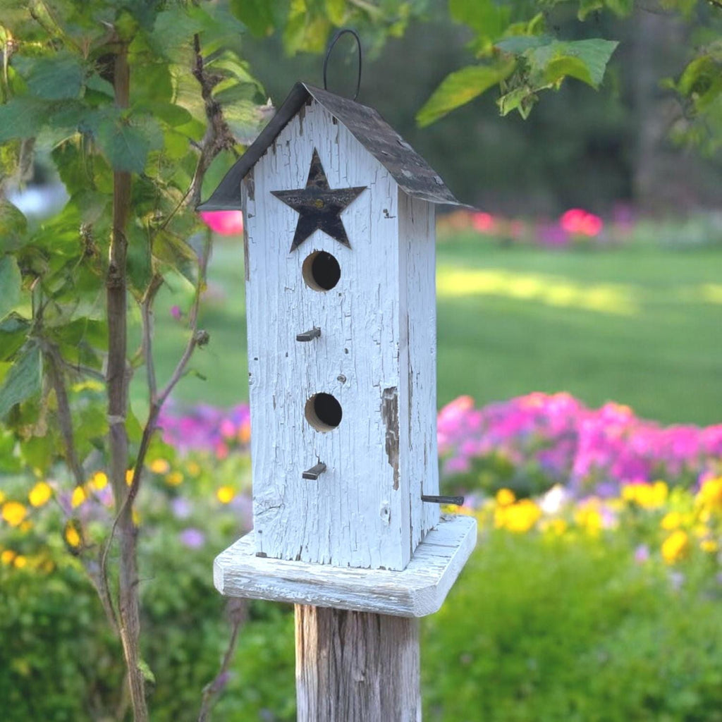 Primitive Wooden Handmade Birdhouse for Indoor/Outdoor Decor/ The Townhome