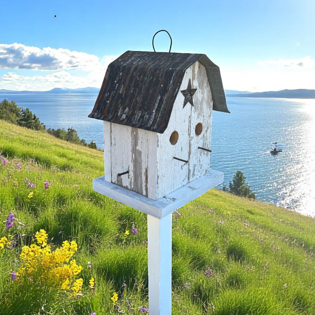 Rustic Farmhouse Style Handmade Wooden Birdhouse for Outdoor/Indoor Decor/ The Dairy Barn