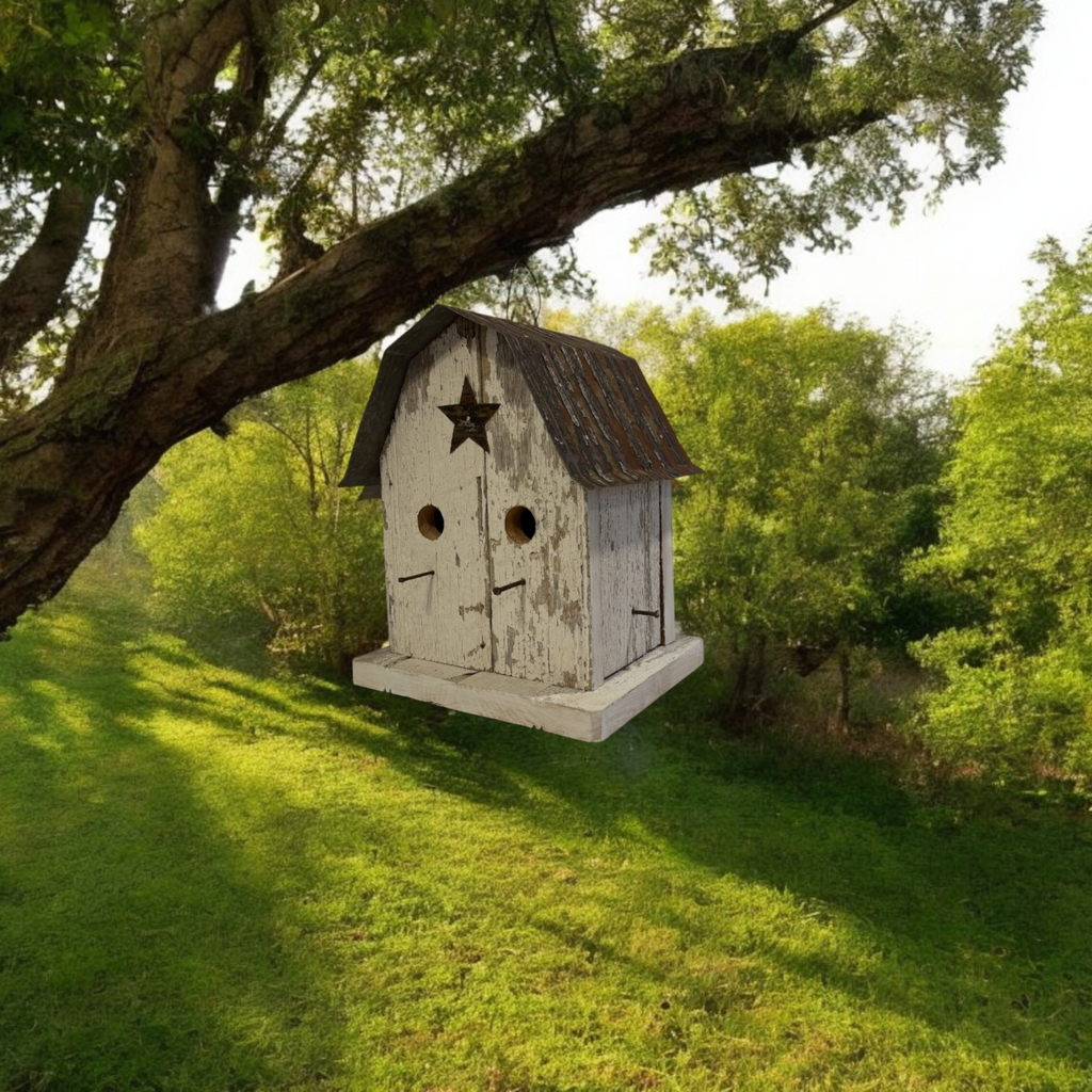 Rustic Farmhouse Style Handmade Wooden Birdhouse for Outdoor/Indoor Decor/ The Dairy Barn