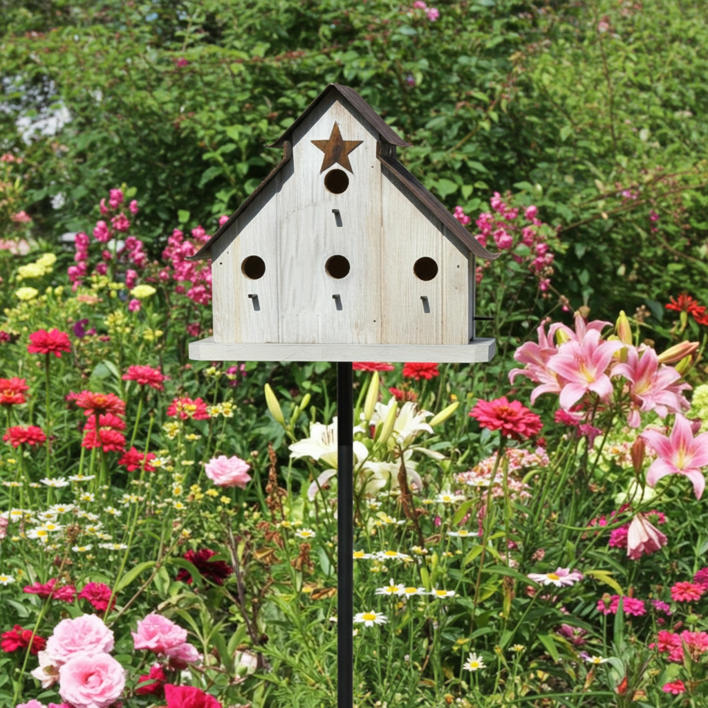 4-Room Wren Birdhouse | Handmade Reclaimed Barn Wood | Rustic Farmhouse Decor | The Signature Farmhouse