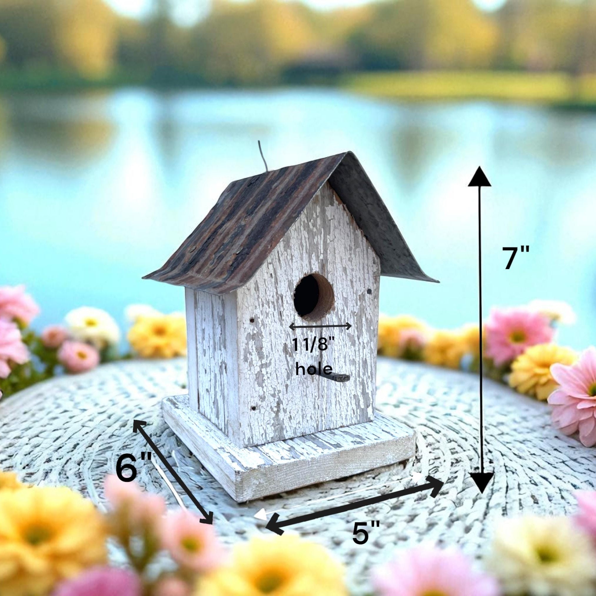 Small Handmade Reclaimed Wooden Wren Birdhouse/The Baby