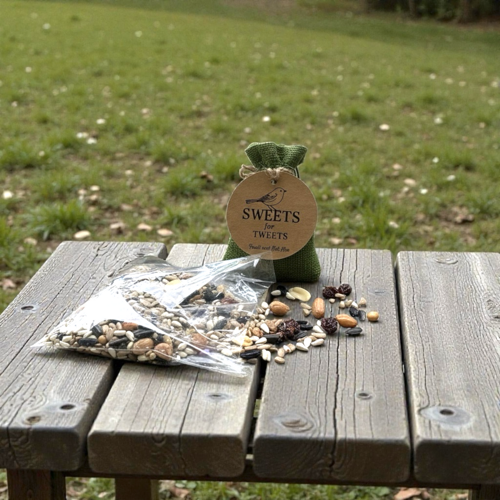 Fruit & Nut Birdseed Mix Gift | Rustic Burlap Bag | Bird Lover Gift | Feeder Add-On or Wedding Favor