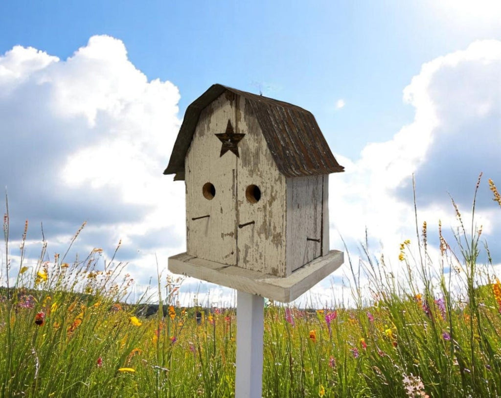 Rustic Farmhouse Style Handmade Wooden Birdhouse for Outdoor/Indoor Decor/ The Dairy Barn